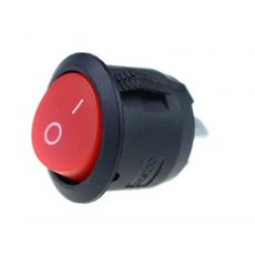 시소 스위치 레드 블랙 화이트 원형 로커 토글 ON/OFF 플라스틱 푸시버튼 직경 20mm 6A 250VAC 10A 125VAC(693213), 빨간, 1개