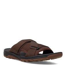 Rockport 남성용 트레일 테크닉 벨크로 슬라이드 샌들 브라운. 8 Wide 554942