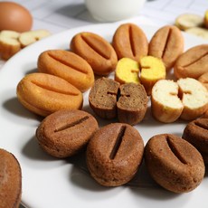 커피콩빵 약 300개 카페 디저트 빵지순례 어린이간식 커피 플레인 바나나 슈크림, 9g