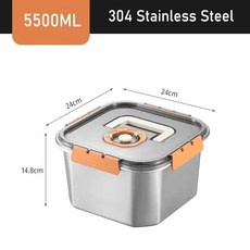 진공포장기 진공 식품 보관함 신선도 유지 용기 밀폐 대용량 디펜서 주방, 01 CHINA, 18 5.5L Stainles Steel