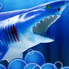 세진힐링젬 동물모형 죠스 상어 모형 피규어 상어 칵테일, 단품, 단품