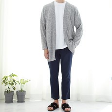 남자린넨롱가디건