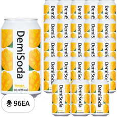 데미소다 저탄산 과즙음료 데미소다 망고, 96개, 350ml