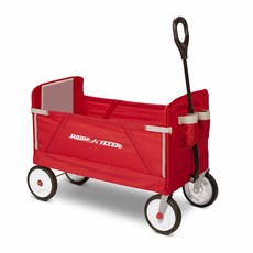 Radio Flyer 라디오 프라이어 3-in-1 이지 폴드 왜건 EZ FOLD WAGON 3950 3WAY 접이식 왜건 2인승 벤치 쿠션 병 홀더 첨부