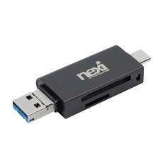 넥시 3D 카드리더기 USB 3.0 C타입, NX-3IN1CR NX887, 다크그레이, 1개입