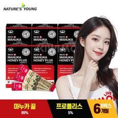 [6박스 세트] 네이쳐스영 뉴질랜드 마누카꿀 짜먹는꿀 15ml 30개입, 6개