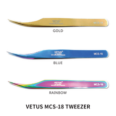 래쉬놀 속눈썹 핀셋 비투스 MCS 시리즈 속눈썹펌 속눈썹연장 VETUS, MCS-18 GOLD, 1개