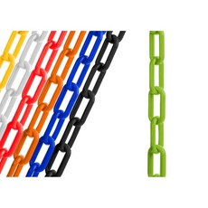 US 웨이트미국산 2인치 x 10인치 흰색 플라스틱 안전 체인 피트. 선쉴드 자외선 차단 기술, 10 FEET, Safety Green, 1개