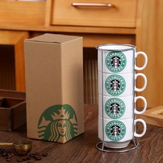 STARBUCKS 스타벅스 머그컵 커피잔 선물세트 151ml+컵 홀더(5~7일 도착) [2개 사면 1개 증정], 세트B