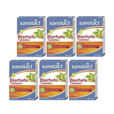 독일 자노탁트 맥주효모 비어헤페 400정 6박스 Sanotact Bierhefe 400Tabletten 6set, 1박스, 200정