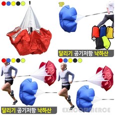 엑사커머스 달리기 낙하산 레드 낙하산놀이 운동회용품, 형광그린(품)(절)