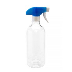 병도매닷컴 DN1000투명 용기 1000ml 건스프레이 흰청색 마개