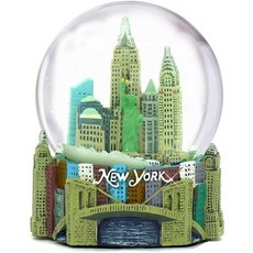 해외City-Souvenirs 뮤지컬 뉴욕 시티 스노우 글로브 100mm 뉴욕 시티 스노우 글로브 5.5 인치 높이 뉴, One Color