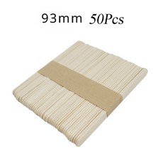 여성용 일회용 나무 바디 제모 스틱 왁싱 세면 도구 키트 혀 누름 주걱 50 개 100, 50Pcs 93mm
