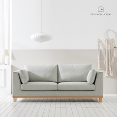 홈인홈 빌레 패브릭 가죽소파 3인용 HA002, 브라운