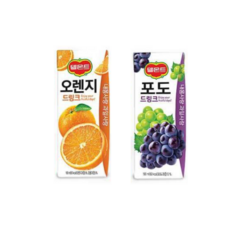 델몬트 오렌지 + 포도 드링크팩 190ml 각24팩 총48팩 /과즙주스/주스/음료/과채음료