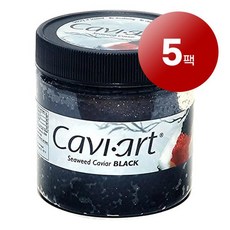 Caviart 캐비아트 해초 맛 비건 블랙 캐비어, 5개, 100g