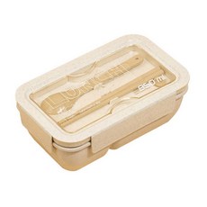 코지테이블 크림 밀짚 도시락 정사각 1100ml, 단품, 1개