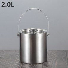 쿨러 아이스 와인칠링백 피크닉 저선반 망치 버킷 방수팩 스텐 술집 얼음바스켓 파티 라운드, 2L 아이스 버킷, 1개