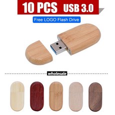 카메라 플래시 드라이브 스틱, 32GB x 10PCS, rose wood 3.0, 10개