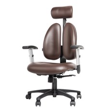 게이밍의자 편안한 발받침의자 e스포츠 중역 컴퓨터 의자 Puglius 허리 게임, 09 브라운 가죽 스타일, 01 나일론 피트, 01 고정 팔걸이