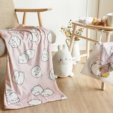 쉬즈홈 몰랑이 극세사 담요 1+1 파우치 증정, 밍밍+아미