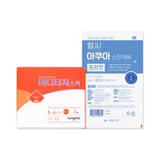 일동제약 메디터치 흉터관리 실리콘 젤시트 스카 Clear 2종 + 헬씨 아쿠아 프리컷 1매, 1개