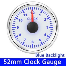 HD 12 시간 디지털 포인터 게이지 마린 보트 카 쇼 미터 블루 백라이트 9 ~ 32V, [01] Blue Backlight WS, 1개