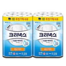 크리넥스 도톰한 에어터치 플러스 30롤, 2개