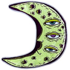 LVILPDHH 할로윈 달 타로 아이즈 부드럽고 흡수력이 좋은 극세사 욕실 러그 세탁기 사용 가능 실내 도어매트 현관 매트 미끄럼 방지 침대 78.7x78.7cm31x31인치 23