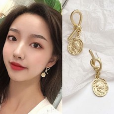비너스 매트 골드 이어 은침 실버925 여성 여자 심플 링 데일리 깔끔한 오피스 원터치 귀걸이 귀찌 피어싱