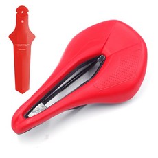 Power Comp 자전거 안장 Mens Womens Comfort Road 사이클링 안장 Mtb Mountain Bike Seat 143mm 블랙 레드, 04 RED-FENDER