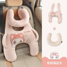 바디필로우 차량용바디쿠션 안는베개 유아차량용쿠션, 4) 핑크 바디쿠션+목베개 세트, 1개