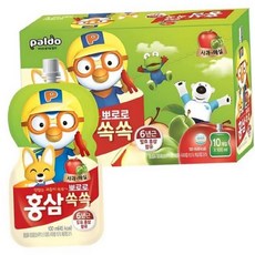 뽀로로 홍삼 쏙쏙 사과 매실 파우치 100ml 20개 음료