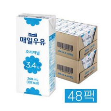 매일우유 매일유업 오리지널, 190ml, 48팩