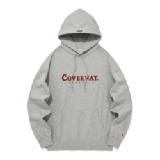 국내매장판 COVERNAT 커버낫 후드티 어센틱 로고 후디 멜란지 그레이 318813