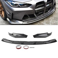 자동차 앞 범퍼 립 스포일러 바디 키트 BMW G80 M3 G82 G83 M4 2021 2022 2023 자동차 액세서리 세트당 3 개, 1개