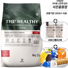 더헬씨 소프트 사료 시니어 6kg +400추가사료 닥터맘마미니파이60g 슈퍼포우오래오츄S껌, 1개 - 닥터맘마