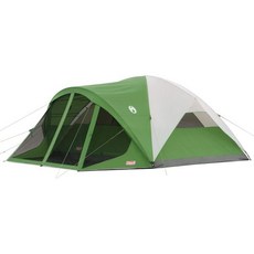 Coleman 콜먼 에반스턴 스크리닝 캠핑 텐트 6 8인용 방풍 레인플라이 캐리백 이지, Dome Tent, 8-person