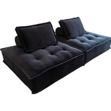 미용실쇼파 스웨이드 카우치형 구름 쇼파 벨벳 모듈형 모듈 소파, 75x75x34cm, L