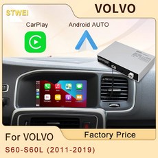 STWEI 무선 애플 카플레이 안드로이드 자동 모듈 박스 볼보 S60 S60L 2011-2019 라디오 미러 링크 전면 뷰 후면 카메라, 2)S60L Aft-2015