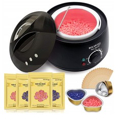 Bouvetan 남녀 제모 왁싱 왁스 워머기 세트 2 LEDs Wax Warmer Hair Removal Kit, 1개