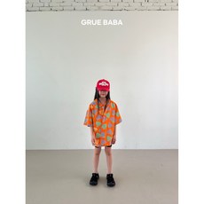 [당일배송] 그루바바 24여름 캠프남방 바캉스룩 여아 남아 셔츠 아동셔츠