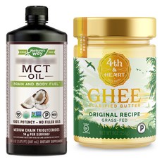 포쓰앤하트 기 버터 오리지널 레시피, 255g, 1개, Ghee Butter 255g + Organic MCT Oil 887 mL