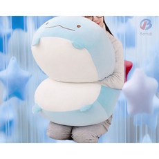 바르니디 대형90cm 파란뚱이 모찌 대형인형 애착 안고자는 인형 바디필로우, 블루