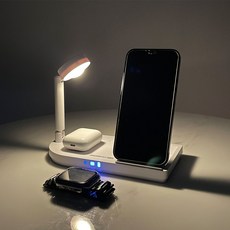 바시 갤럭시워치5 충전기 애플워치 3in1 15W, 갤럭시워치용, 화이트