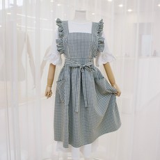 체크프릴앞치마