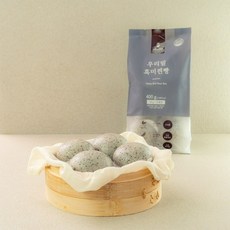 네니아 우리밀 국산팥 흑미찐빵 400g(50g x 8개입), 400g, 1개