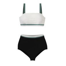 코랄리크 선베드 릴렉스 비키니 화이트블랙 CQ-LS20306-WK