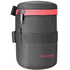 [미국] Neewer Durable Nylon Lens Case Bag for 18-300mm Lens Such as Canon 100MM 70-300lS 75-300 & Niko, 단일상품